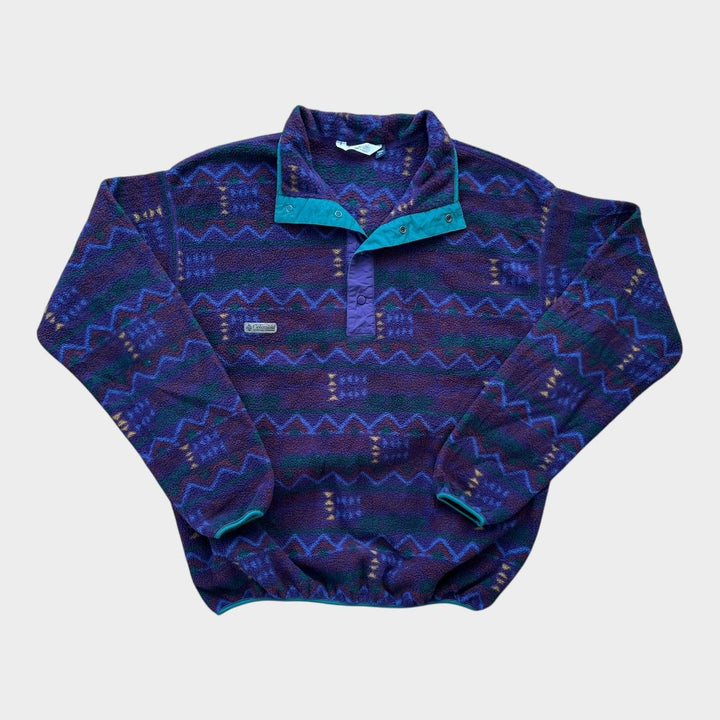 Vintage Columbia Fleece mit Funky-Muster - XL