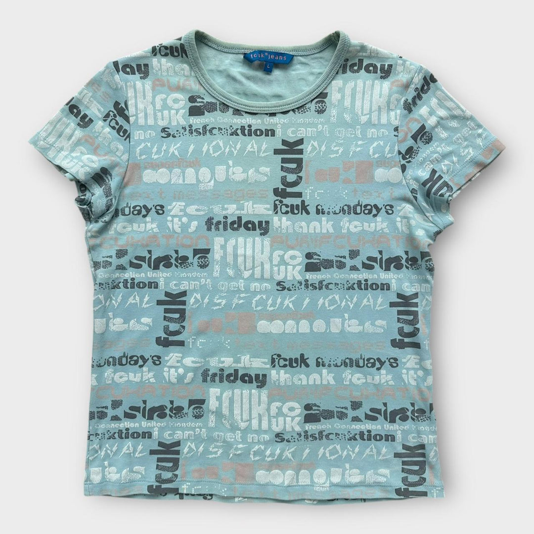 Vintage Y2K FCUK T-Shirt – Damen groß