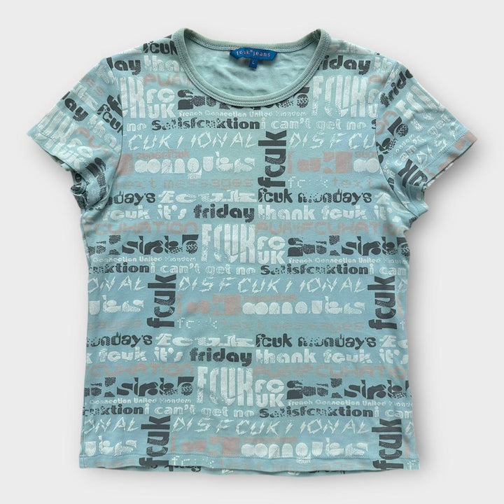 Vintage Y2K FCUK T-Shirt – Damen groß
