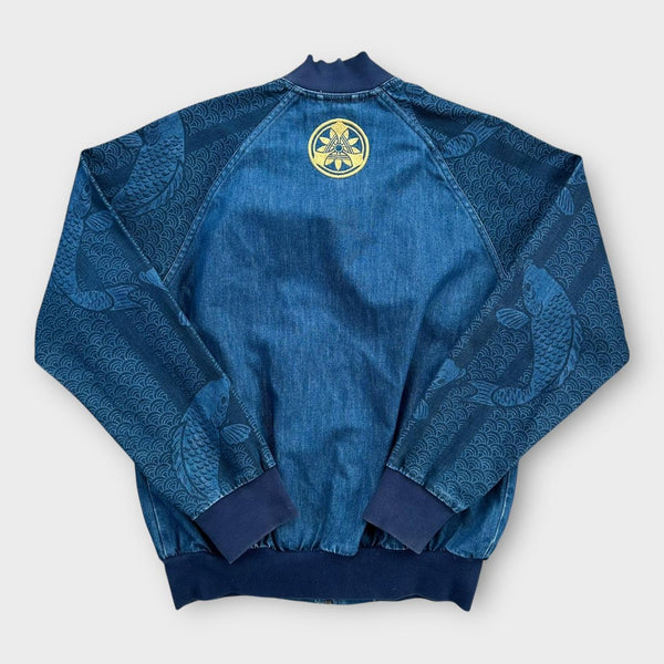 Vintage Adidas Jeans-Bomberjacke – mittelgroß