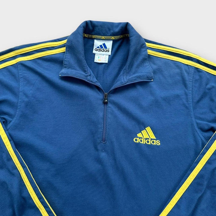 Adidas Sweatshirt mit Viertelreißverschluss – klein