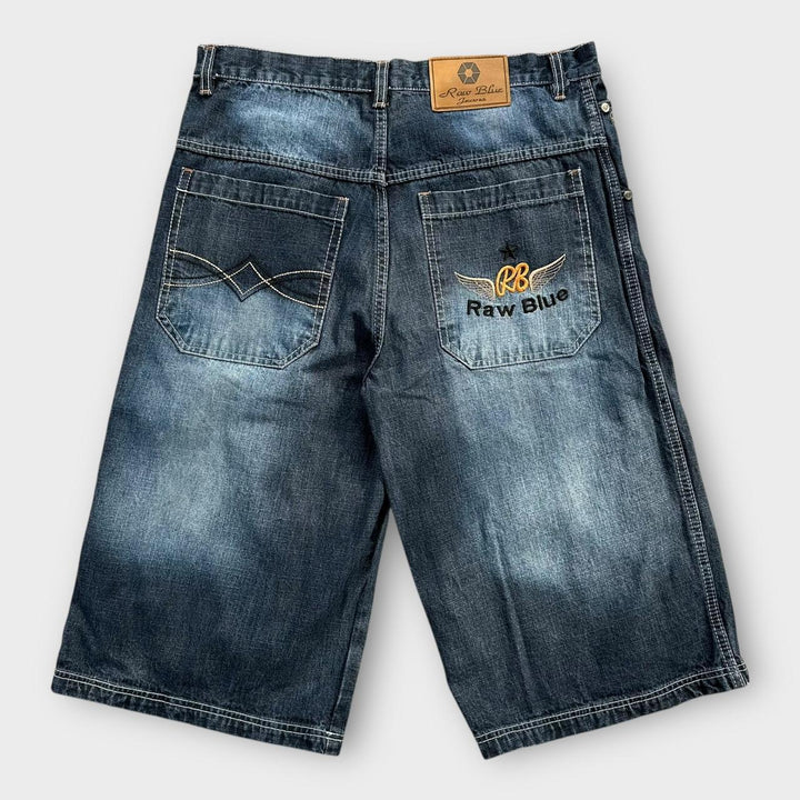 Y2K Rohblaue Denim-Jorts – 34 Taille