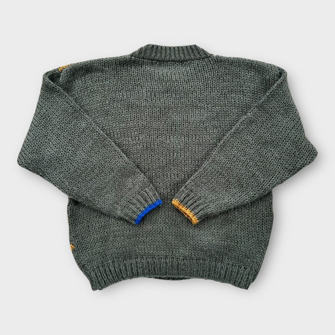 Gemusterter Vintage-Strick aus den 90ern – mittelgroß