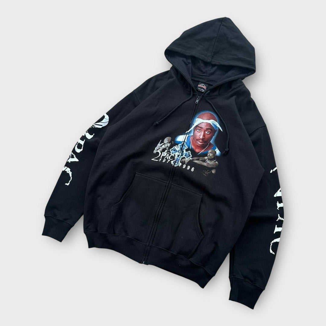 Vintage Tupac Grafik Hoodie - XL