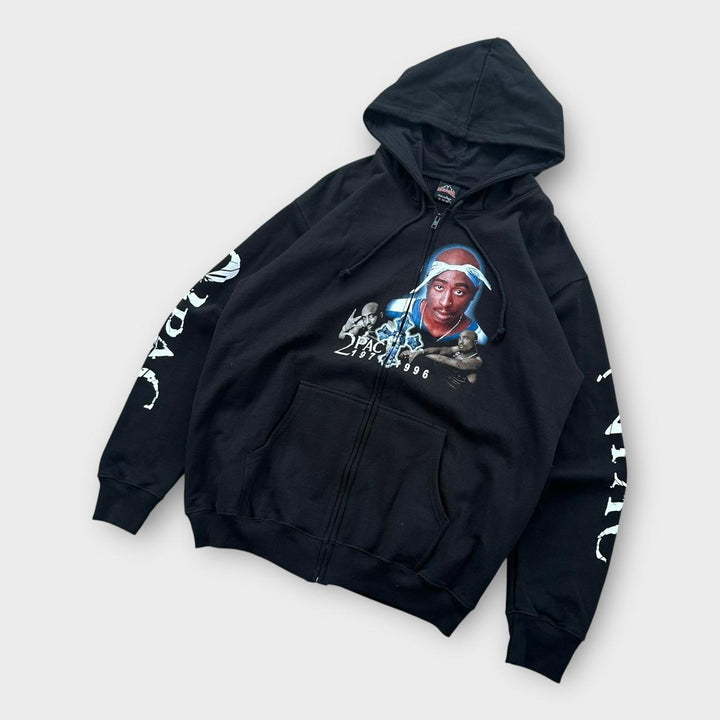 Vintage Tupac Grafik Hoodie - XL