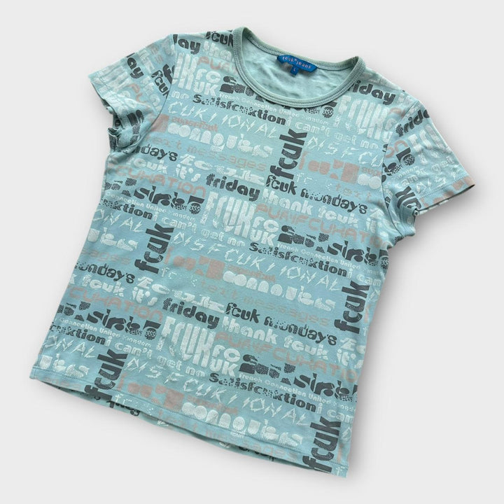Vintage Y2K FCUK T-Shirt – Damen groß
