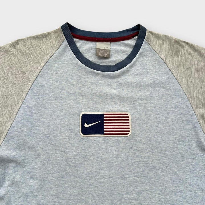 Y2K Nike USA Flagge T-Shirt - groß (passt wie ein XL)