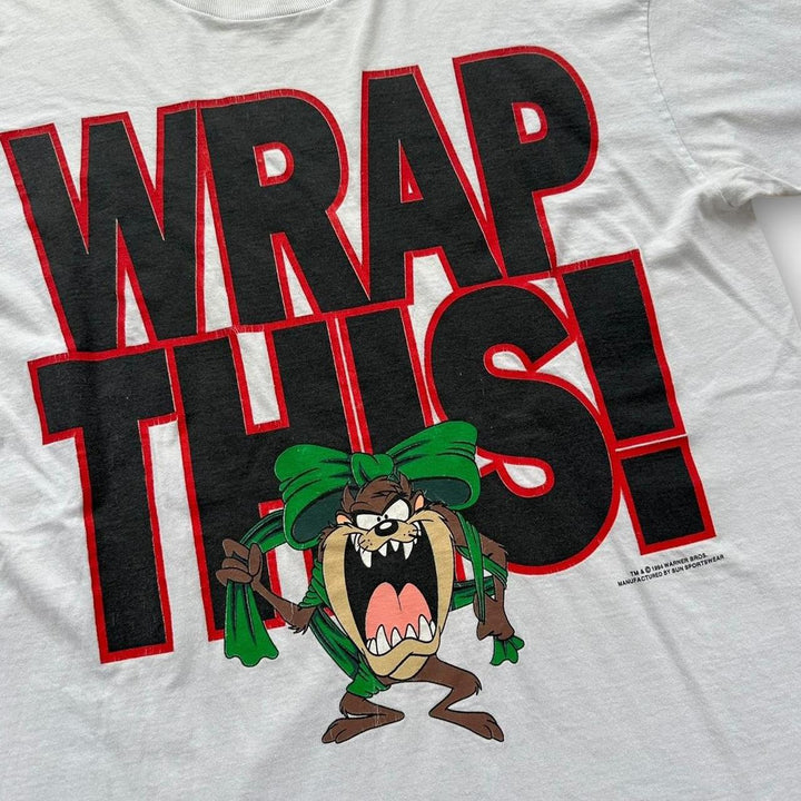 Vintage Taz Weihnachts-Grafik-T-Shirt - XL