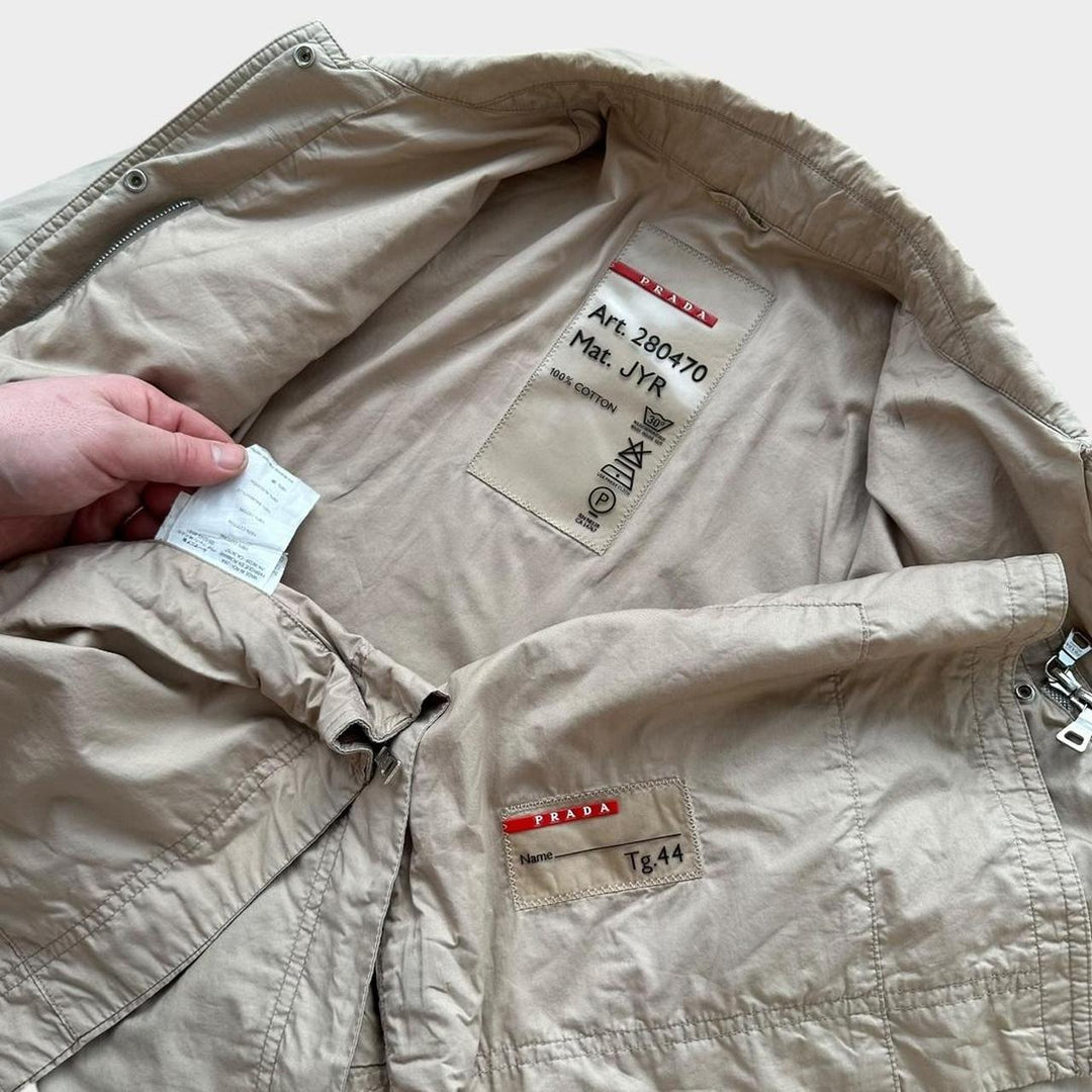 Prada Sport technischer Trenchcoat – Damen mittlere Größe 44 (kariert