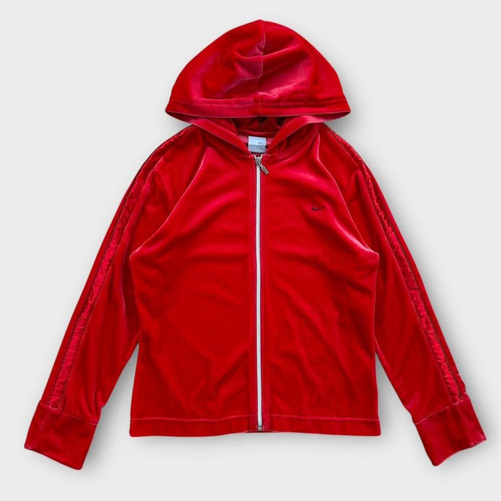 Nike Velours-Kapuzenpullover – Damengröße L