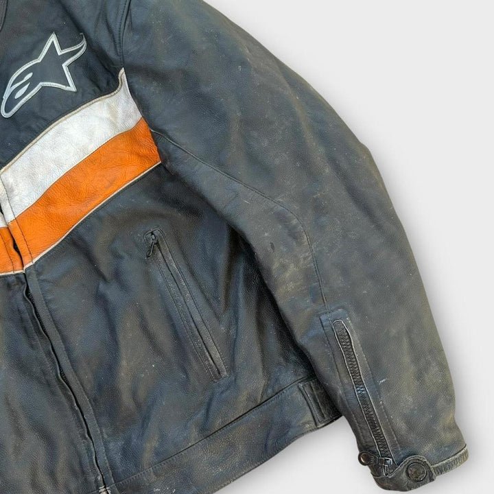 Alpinestars Leder-Bikerjacke – mittel (Maße prüfen)
