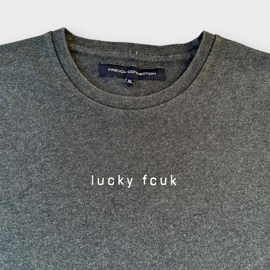 T-Shirt mit „French Connection“-Slogan – XL (passt mittelgroß)