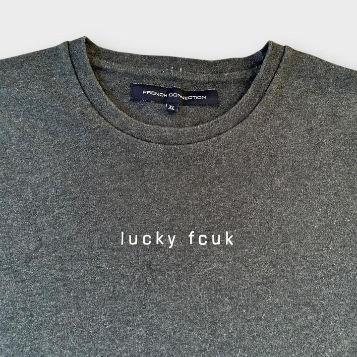 T-Shirt mit „French Connection“-Slogan – XL (passt mittelgroß)
