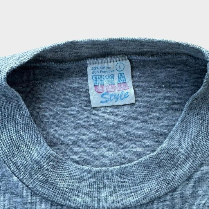 Vintage 80er Jahre Rangers Fußball-Grafik-T-Shirt – groß (passt wie ein Medium)