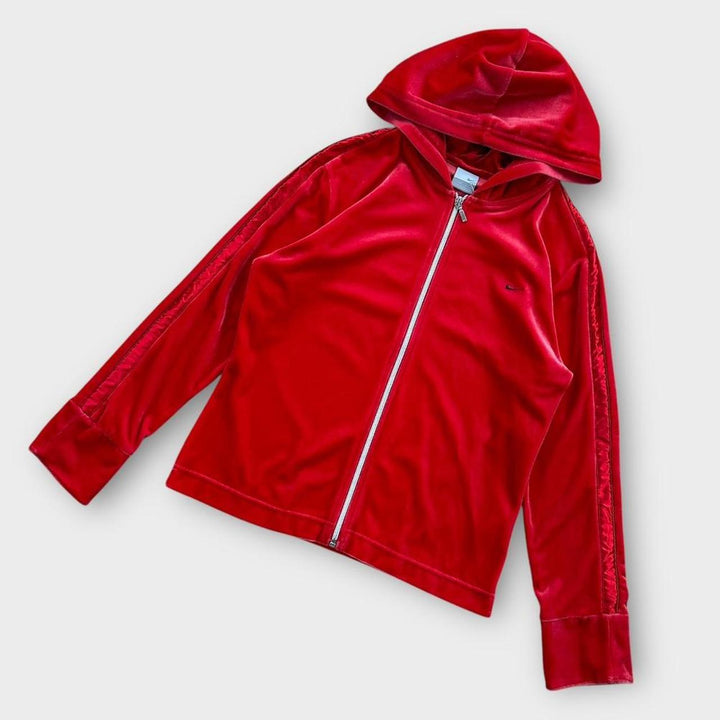 Nike Velours-Kapuzenpullover – Damengröße L