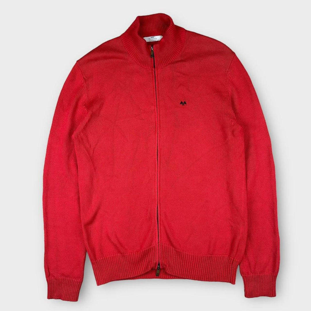 Vintage Thomas Burberry Strickpullover mit Reißverschluss – XL