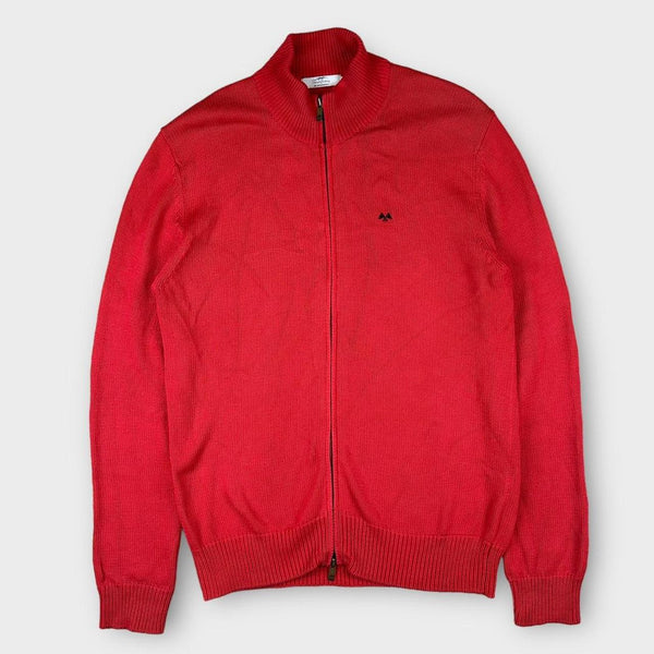 Vintage Thomas Burberry Strickpullover mit Reißverschluss – XL