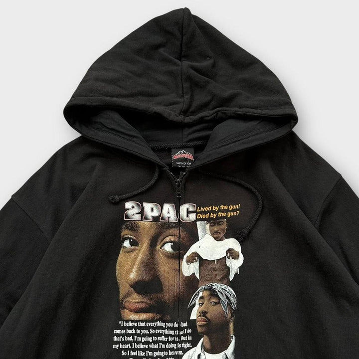 Y2K Tupac Kapuzenpullover - XL