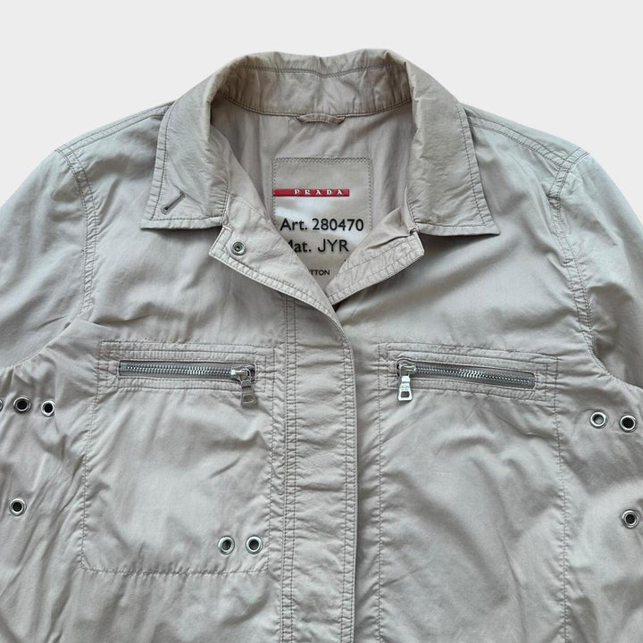 Prada Sport technischer Trenchcoat – Damen mittlere Größe 44 (kariert