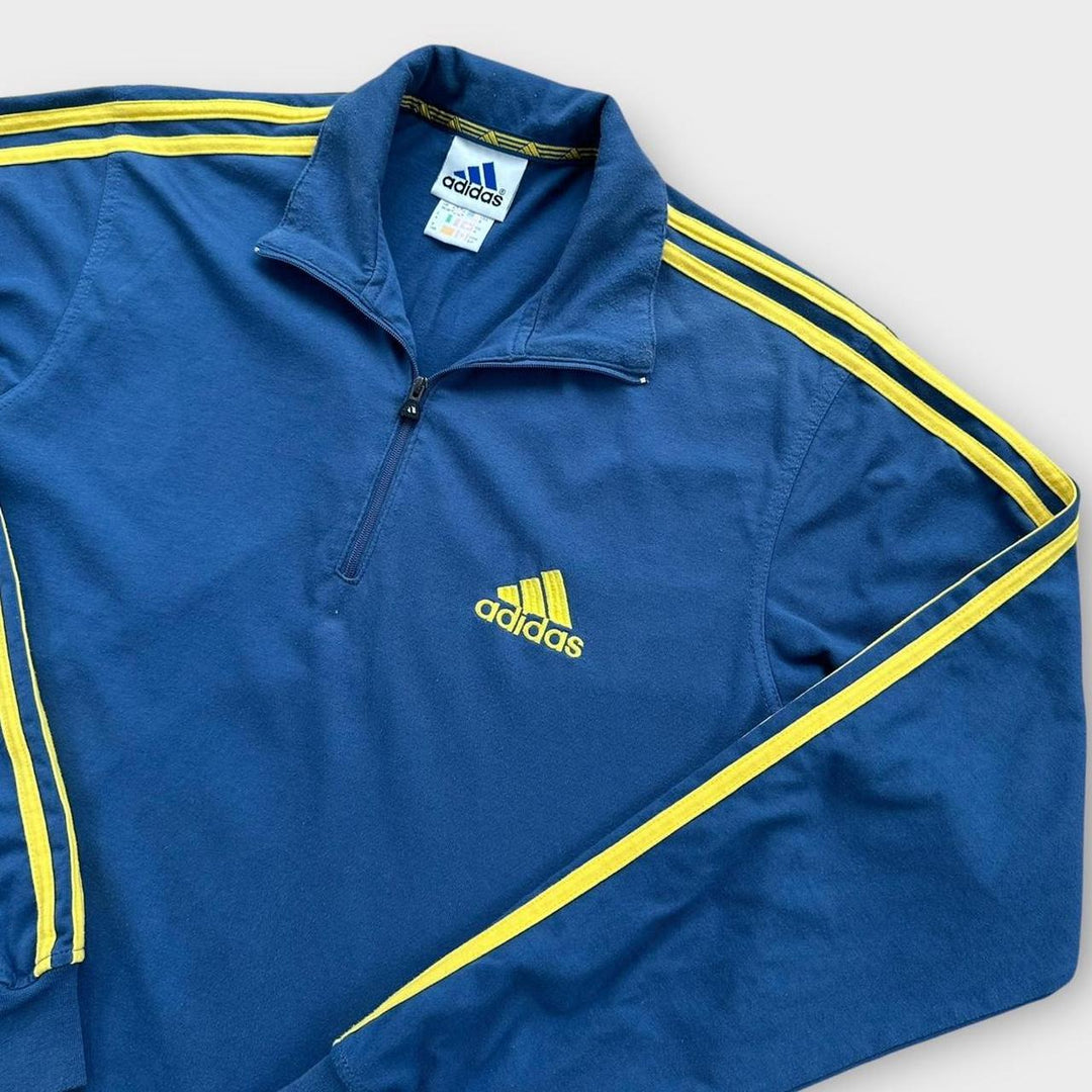 Adidas Sweatshirt mit Viertelreißverschluss – klein