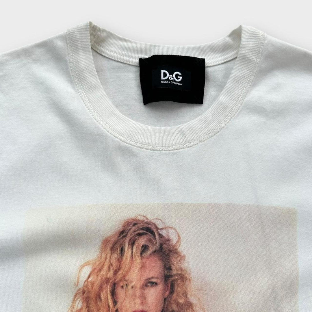 Vintage D&G Kim Basinger Grafik-T-Shirt – Damen groß