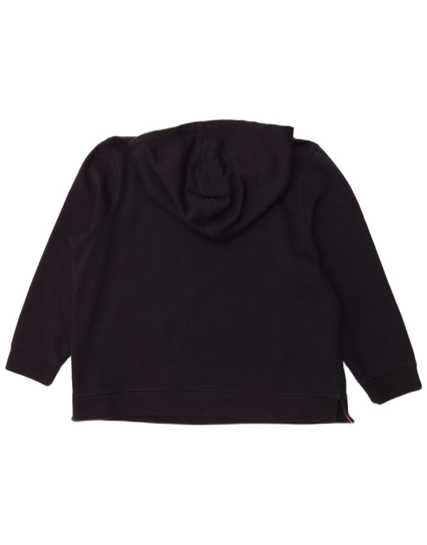 TOMMY HILFIGER Damen Graphic Hoodie Pullover UK 22 3XL Marineblaue Baumwolle