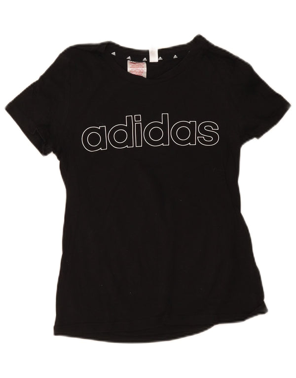 Adidas Mädchen Grafik T-Shirt Top 11–12 Jahre schwarze Baumwolle