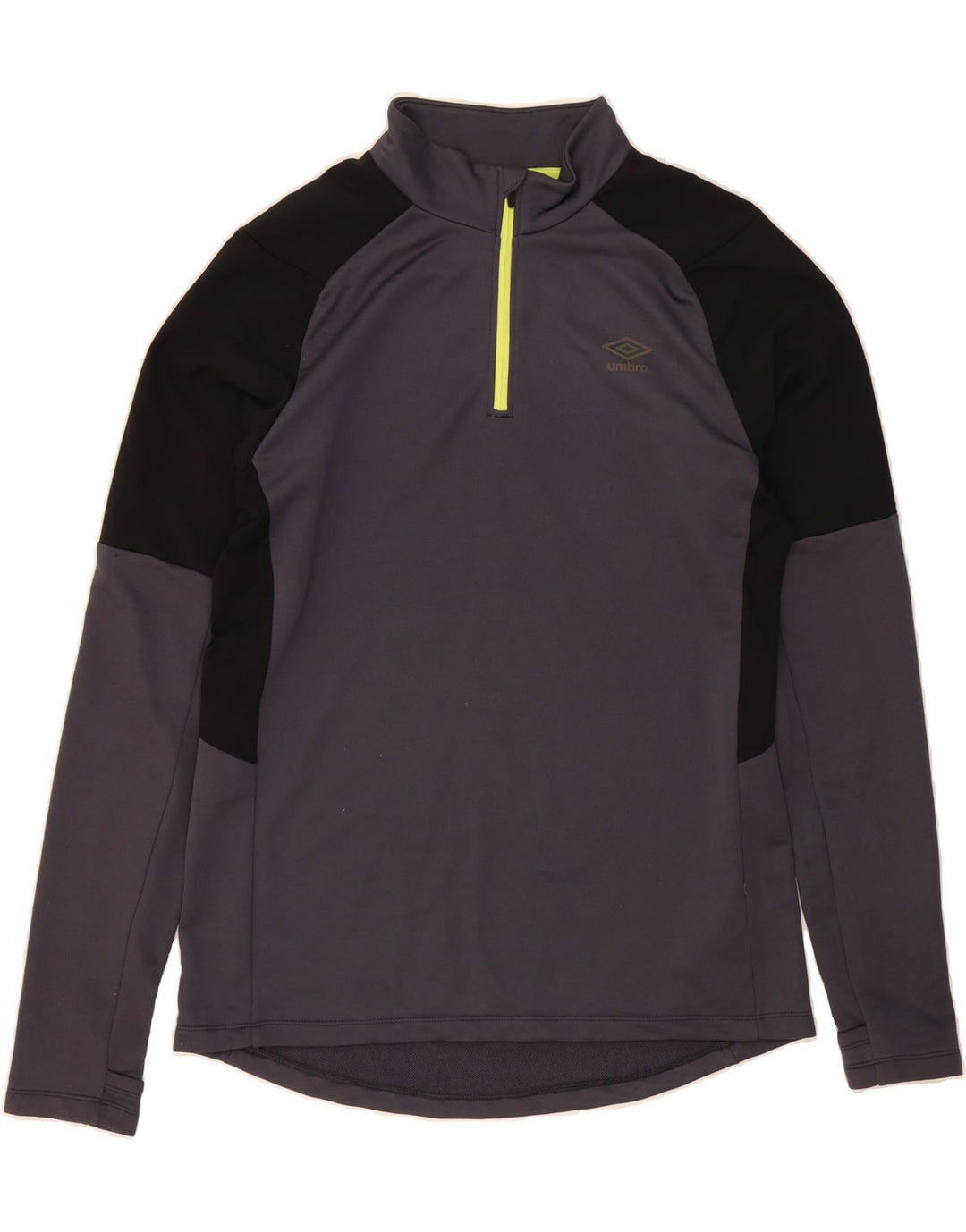 UMBRO Mens Zip Neck Pullover Tracksuit Top XL Grey Colourblock Polyester Vintage Umbro and Second-Hand Umbro from Messina Hembry 