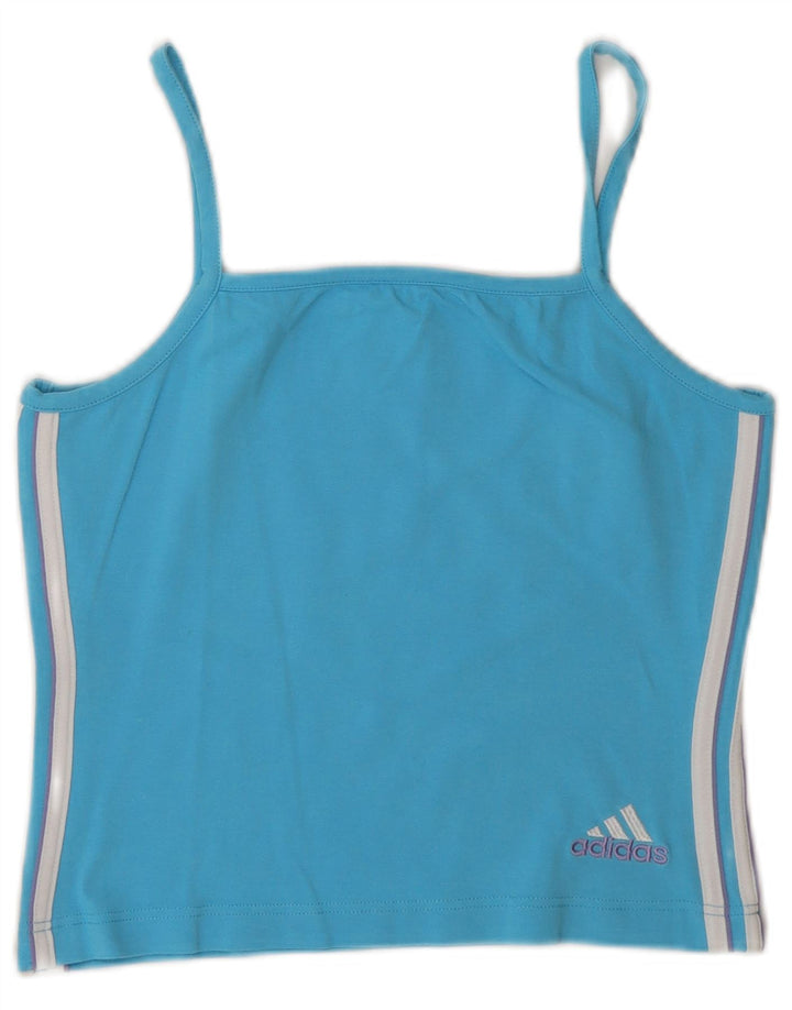 Adidas Damen Crop Cami Top UK 12 Mittelblau