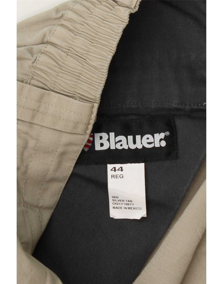 Blauer Herren Straight Cargo Hose W44 L28 Grün Polyester
