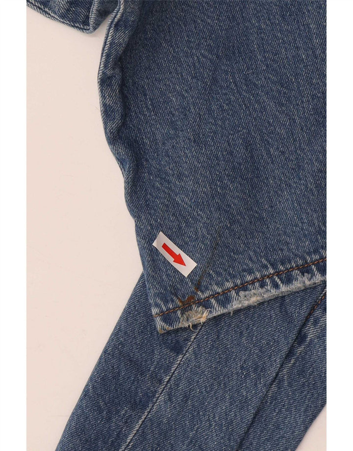 Levi's Damen Ribcage Distressed Straight Jeans W29 L27 Blaue Baumwolle