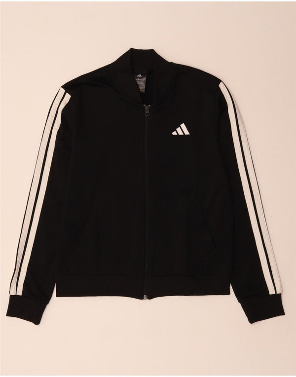 ADIDAS Damen Trainingsanzug Top Jacke UK 8/10 Small Schwarz Polyester