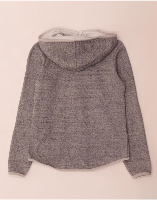 Marks & Spencer Damen-Kapuzenpullover mit Reißverschluss, Gr. 10, Größe S, Grau meliert