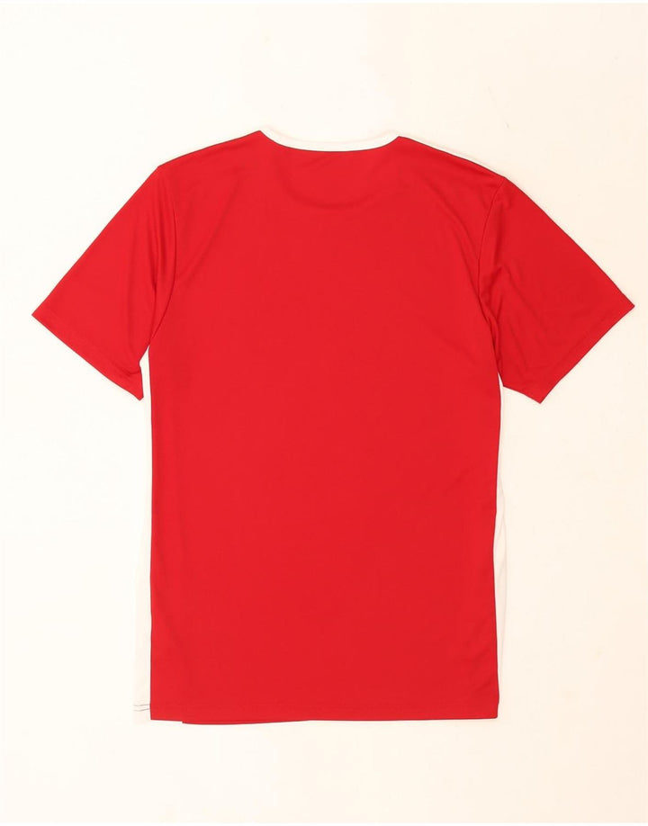 Adidas Herren Aeroready T-Shirt Top Mittelrotes Colourblock-Polyester