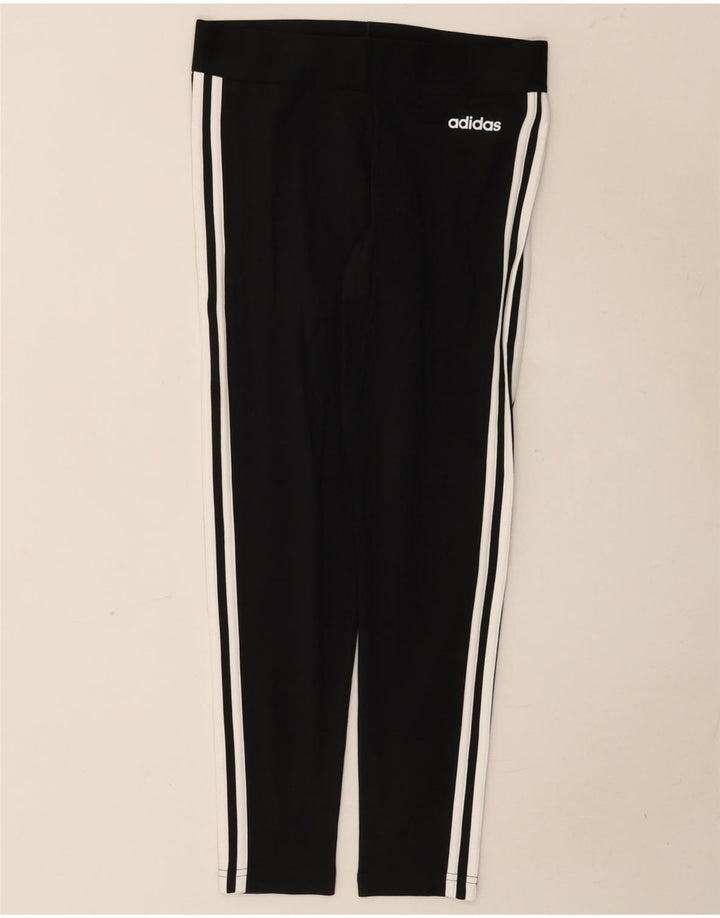 Adidas Damen Leggings UK 12/14 Mittelschwarze Baumwolle