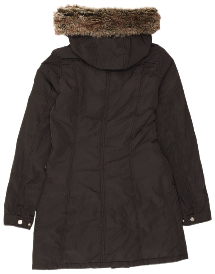 REFRIGUE Damen-Parkajacke mit Kapuze, UK 10, Größe S, Schwarz, Polyester