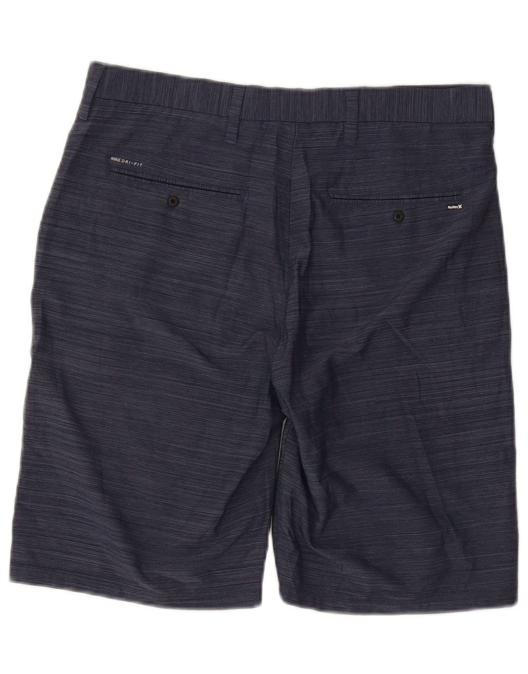 Hurley Herren-Chino-Shorts W32 Mittelblaues Nadelstreifen-Polyester