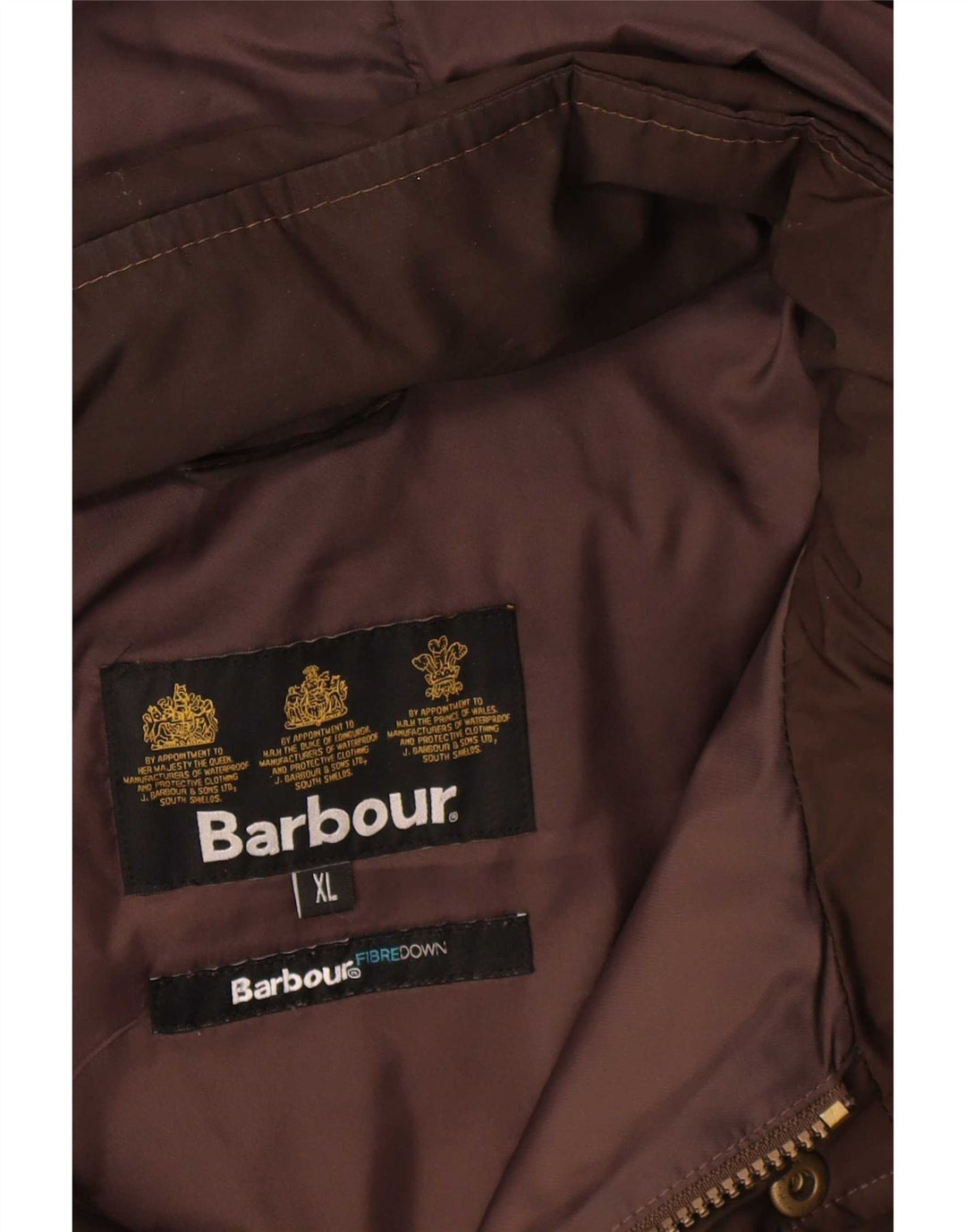 Barbour Herren-Jacke mit Kapuze, gepolstert, UK 42, XL, Braun