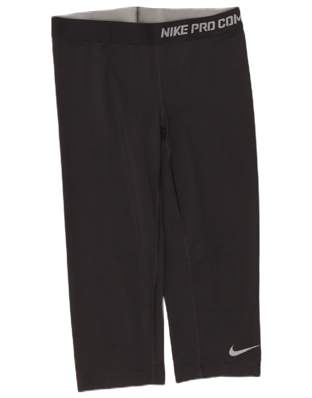 Nike Damen Dri Fit Graphic Capri Leggings UK 12 Medium Schwarz