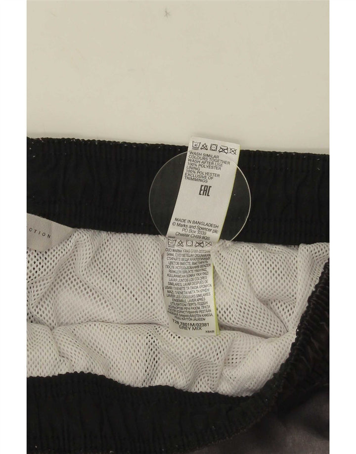 Marks & Spencer Herren-Badeshorts aus mittelgrauem Colourblock-Polyester
