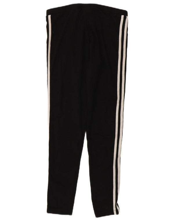 Adidas Damen Leggings UK 14 Medium Schwarz Baumwolle