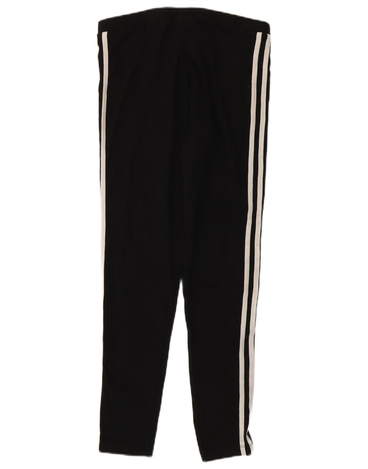 Adidas Damen Leggings UK 14 Medium Schwarz Baumwolle