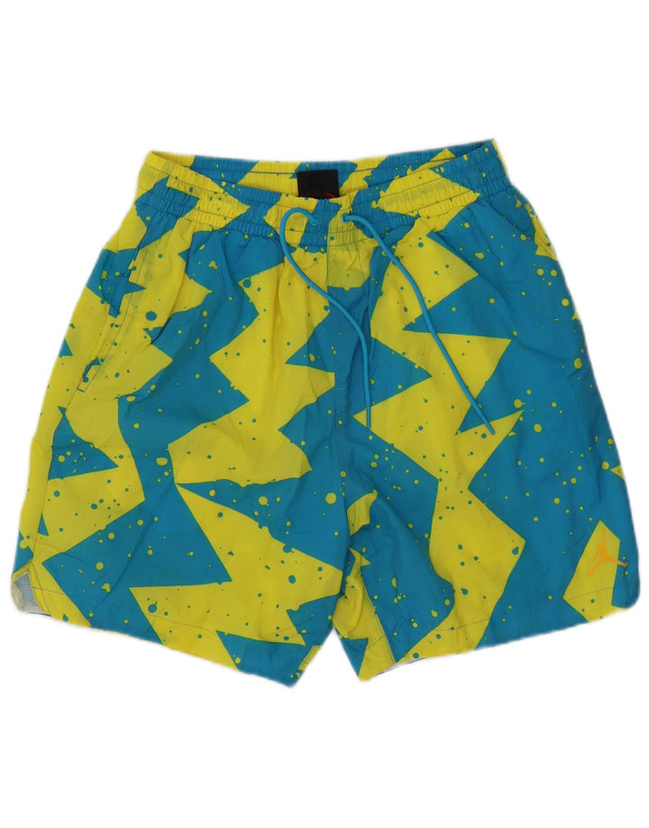Jordan Herren-Badeshorts aus mittelblauem, geometrischem Polyester