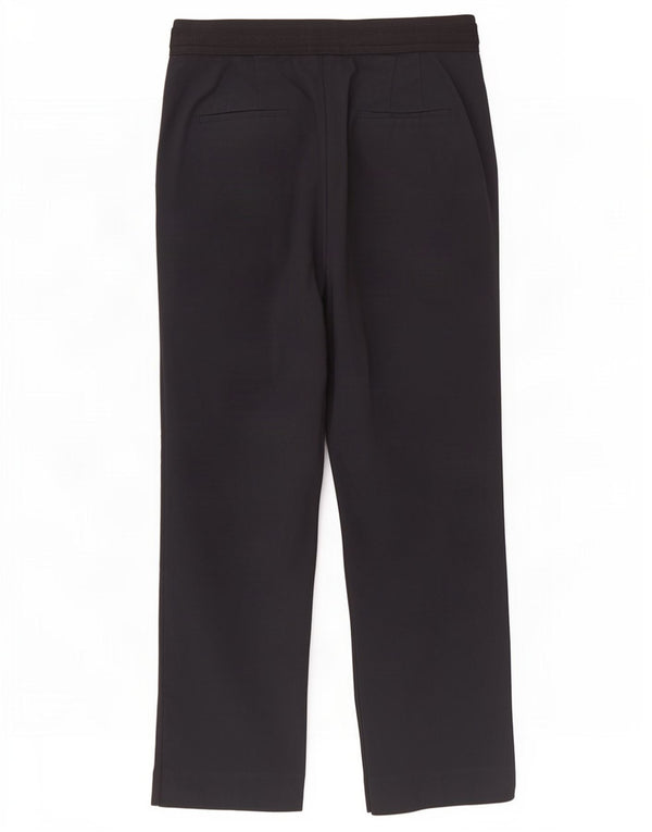 Zara Damen Chinohose mit hoher Taille, gerade, 2XL, W34, L27, Marineblau, Baumwolle