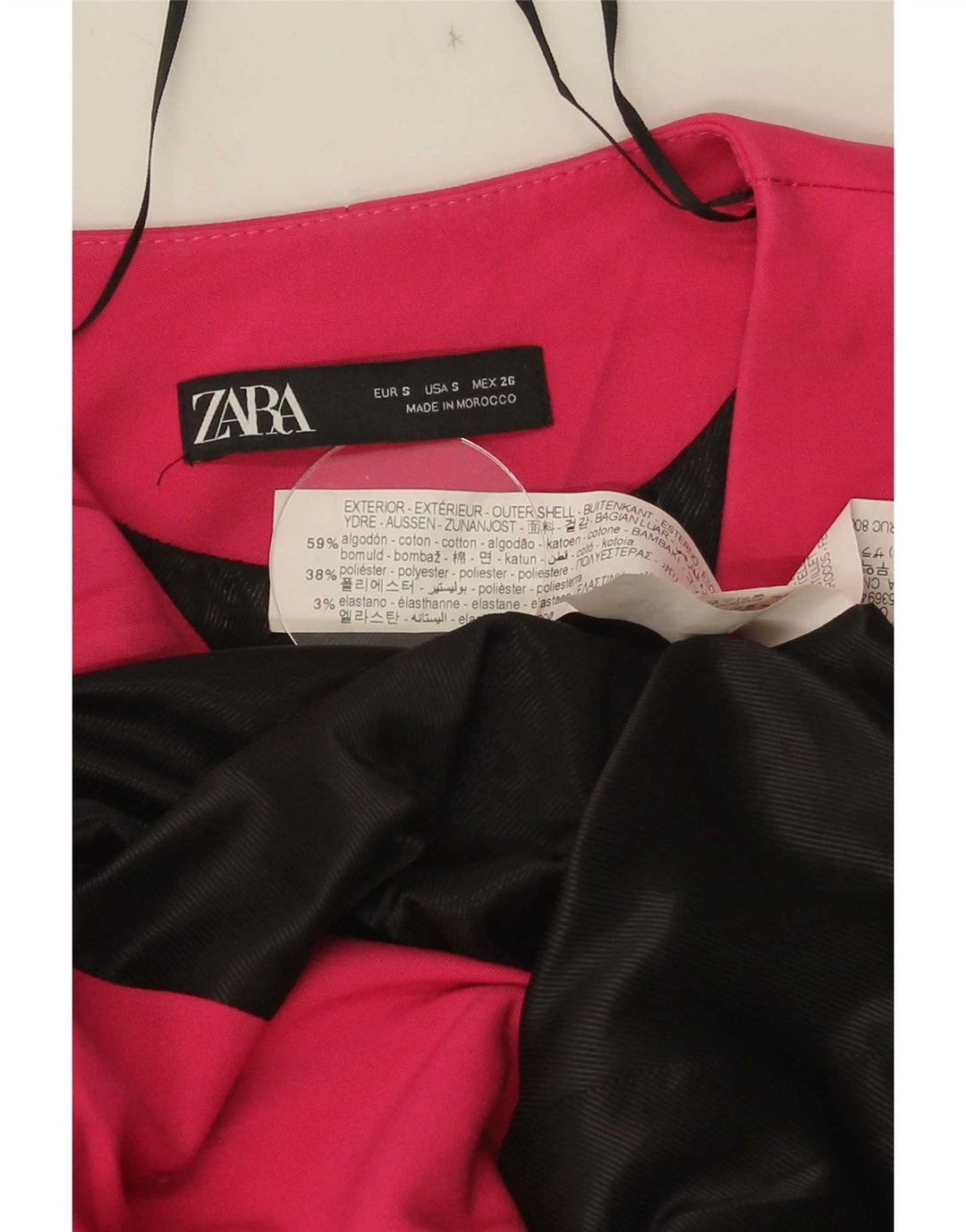 Zara Damen Mantel UK 8 Small Rosa Baumwolle
