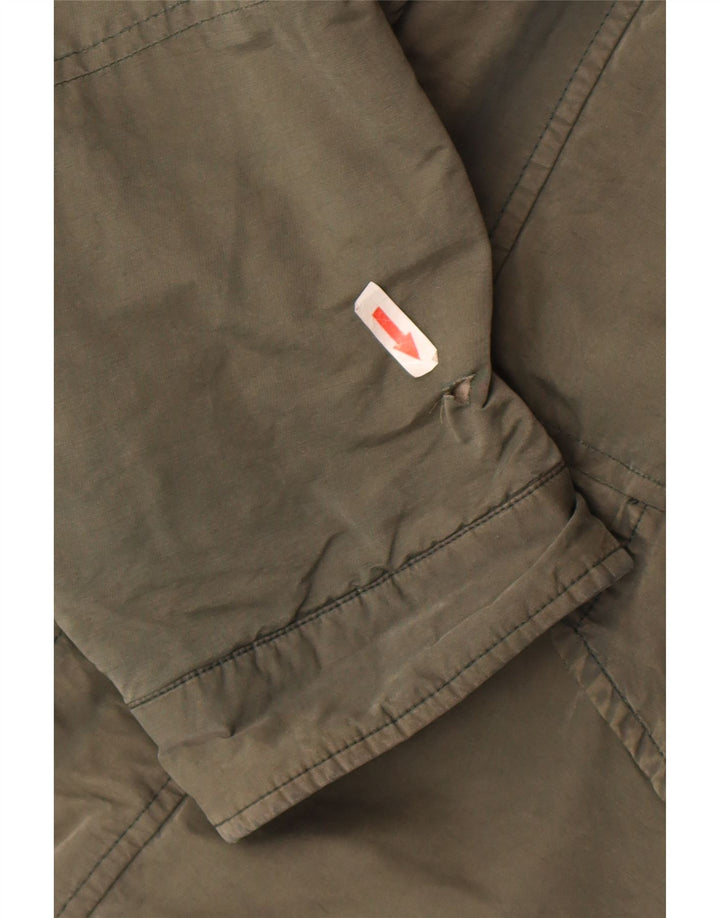 Hackett Herren-Utility-Jacke mit Kapuze, UK 42, XL, Khaki, Baumwolle