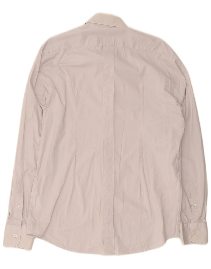 Dolce & Gabbana Herrenhemd Größe 44 17 1/2 XL Graue Baumwolle