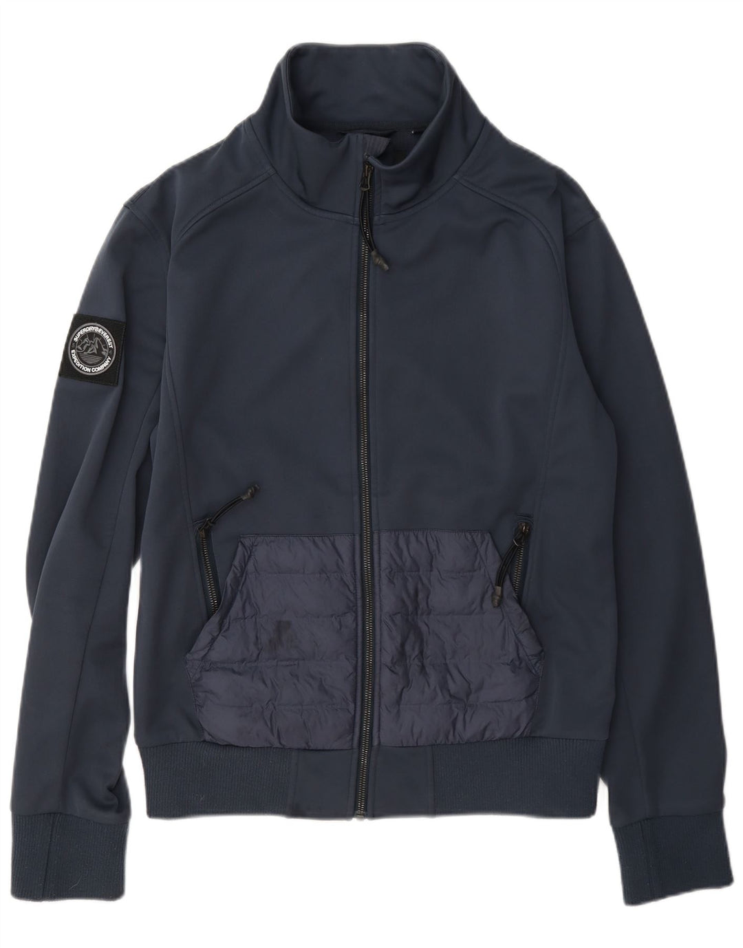 Superdry Herren-Trainingsanzugoberteil, Jacke, Größe S, Marineblau, Polyester