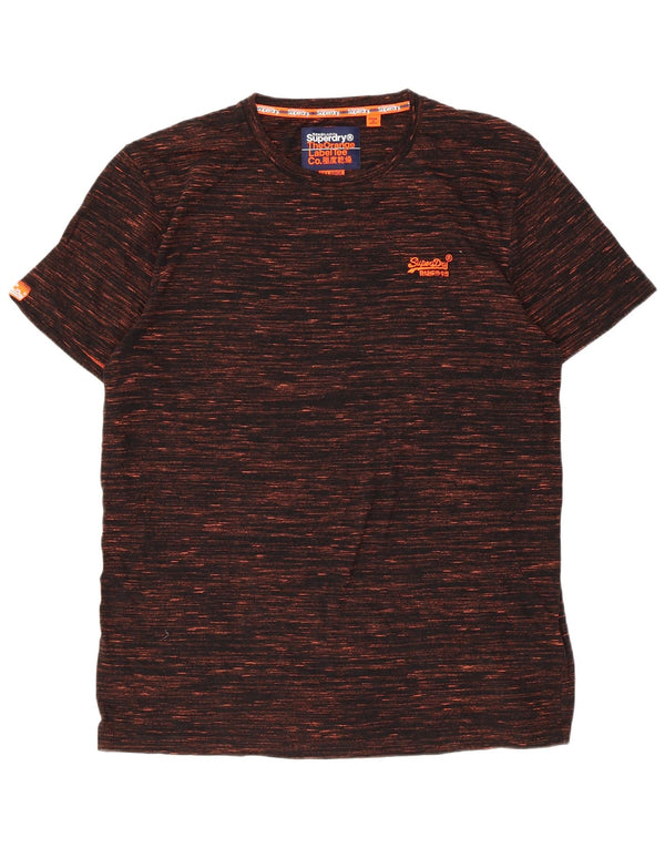 Superdry Herren T-Shirt Top 2XL Schwarz gefleckte Baumwolle