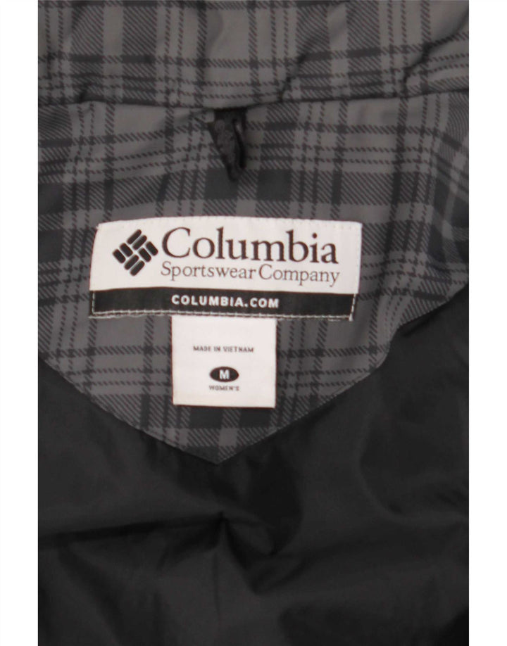Columbia Wattierte Damenjacke mit Kapuze, UK 14, mittelgrau kariert
